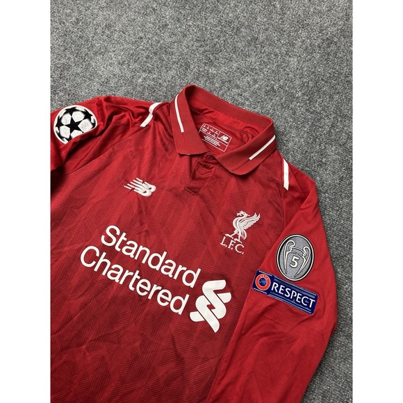 Mens Soccer Liverpool New Balance Salah #11 Red Long Sleeve Jersey, Size S - Picture 4 of 10
